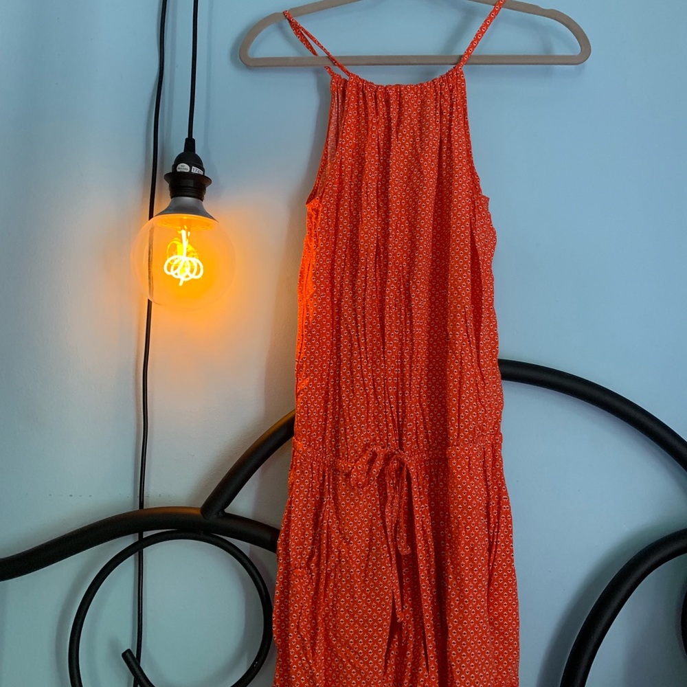 old navy orange romper